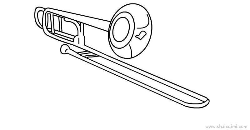 长号儿童画怎么画 长号简笔画图片大全