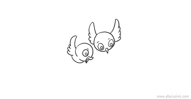 小鸟儿童画怎么画 小鸟简笔画好看