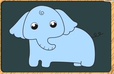 大象简笔画 大象简笔画可爱又简单