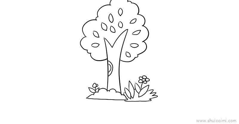 花草树木儿童画怎么画 花草树木简笔画简单又好看