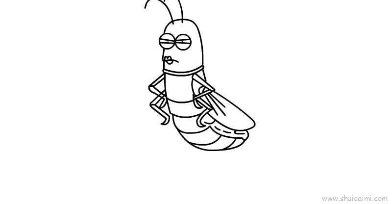 蝗虫儿童画怎么画 蝗虫简笔画好看