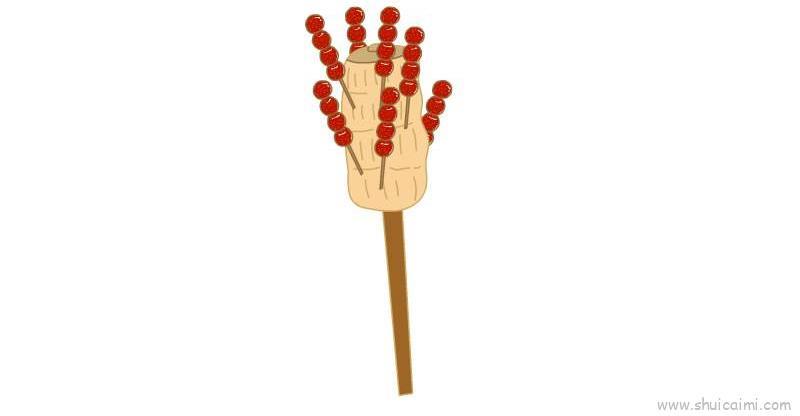 糖葫芦儿童画怎么画 糖葫芦简笔画画法