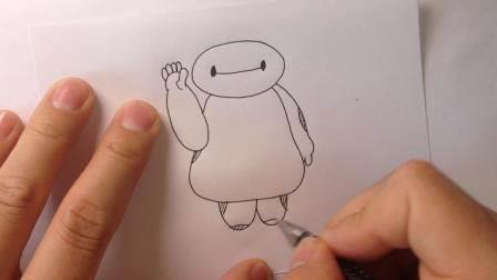 简笔画大白 简笔画大白医生抗疫大白怎么画