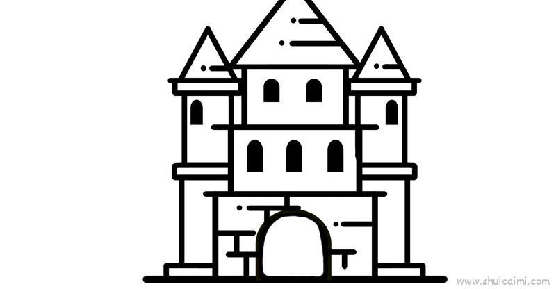 城堡儿童儿童画怎么画 城堡儿童简笔画步骤