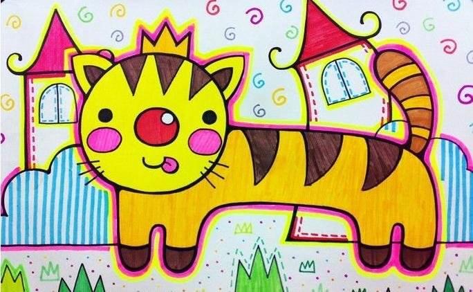 小老虎简笔画 小老虎简笔画可爱呆萌