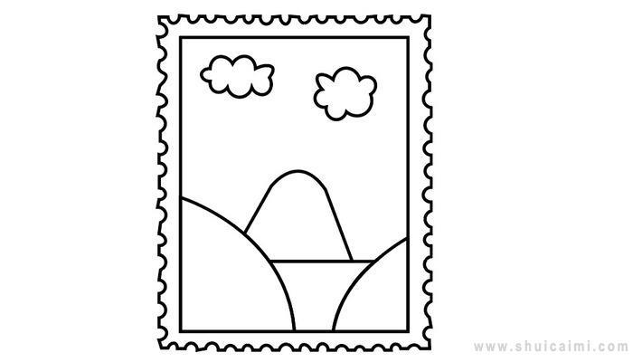 邮票简笔画怎么画 邮票简笔画好看