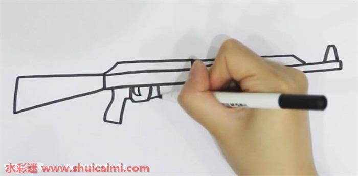 枪怎么画 枪简笔画简单彩色