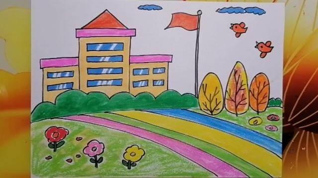 校园简笔画图片大全 校园简笔画图片大全大图