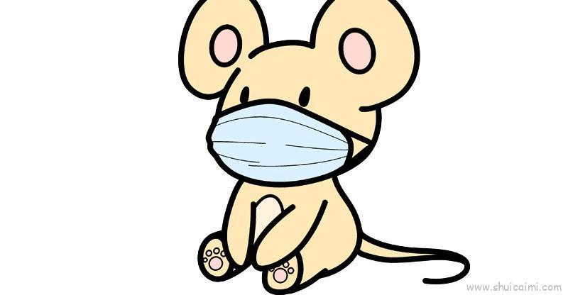 口罩法儿童画怎么画 口罩法简笔画步骤