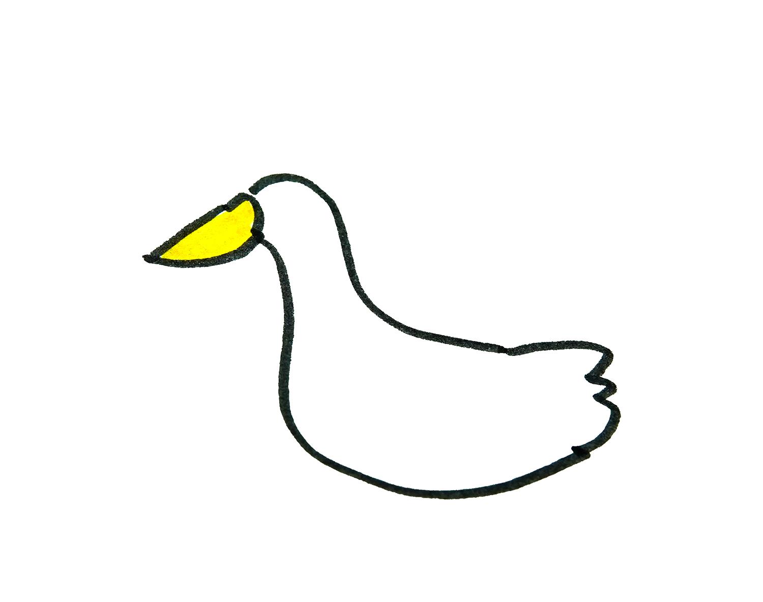 幼儿园画鸭子简笔画图片大全 幼儿简笔画小鸭子图片