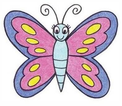 蝴蝶简笔画 蝴蝶简笔画彩色