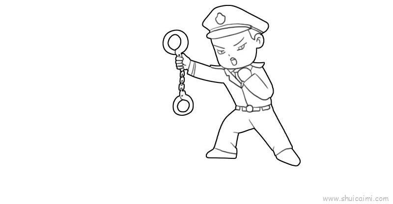警察儿童画怎么画 警察简笔画图片