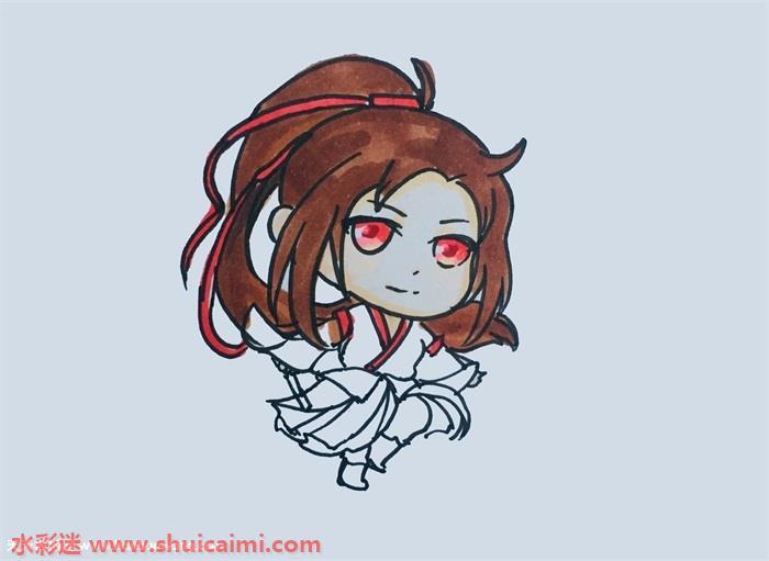 魏无羡怎么画 卡通动漫的魏无羡简笔画步骤图