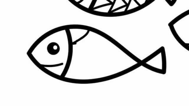 儿童简笔画小鱼 3-6岁儿童简笔画小鱼