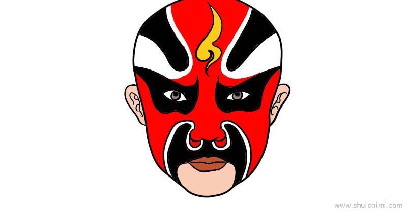 京剧脸谱儿童画怎么画 京剧脸谱简笔画简单