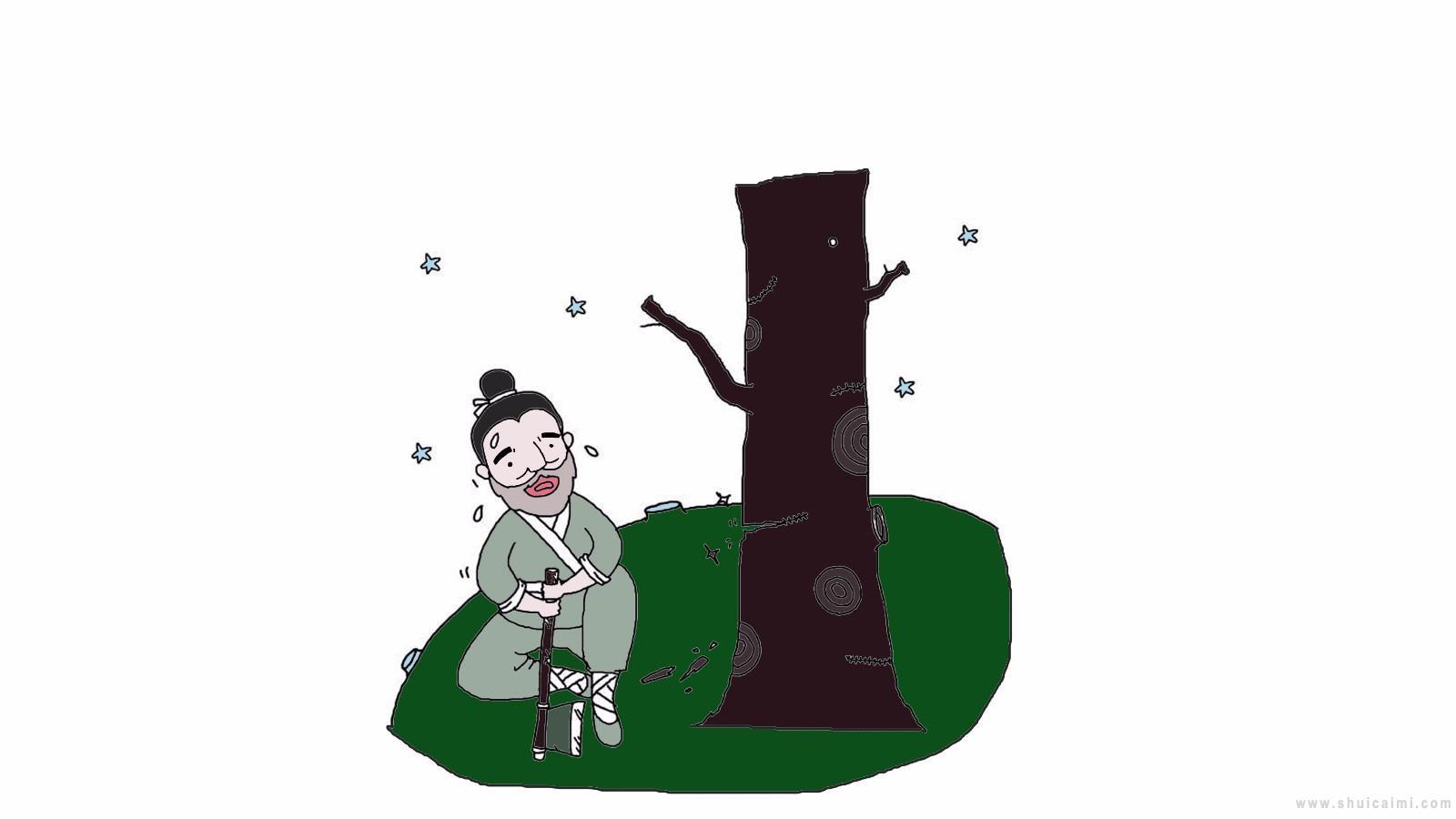 吴刚伐桂简笔画怎么画 吴刚伐桂简笔画画法