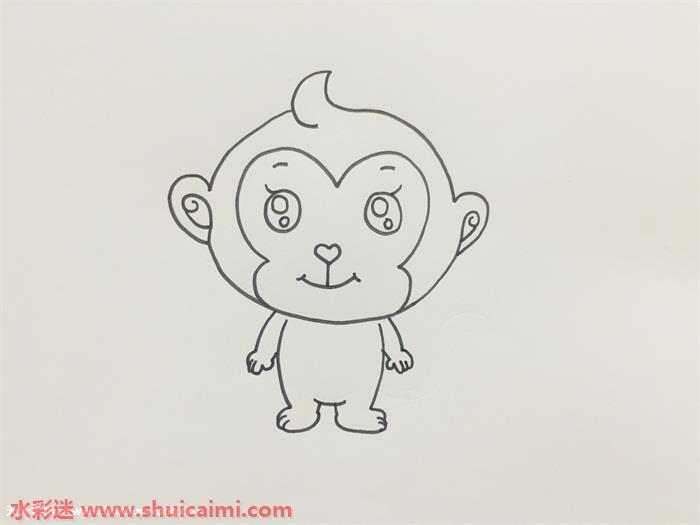 金丝猴怎么画 金丝猴简笔画步骤图
