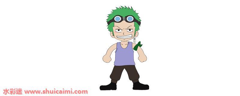 索隆怎么画 索隆简笔画简单