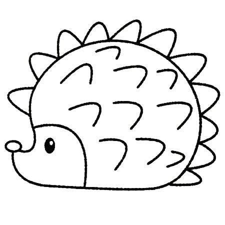 小刺猬简笔画 小刺猬简笔画幼儿
