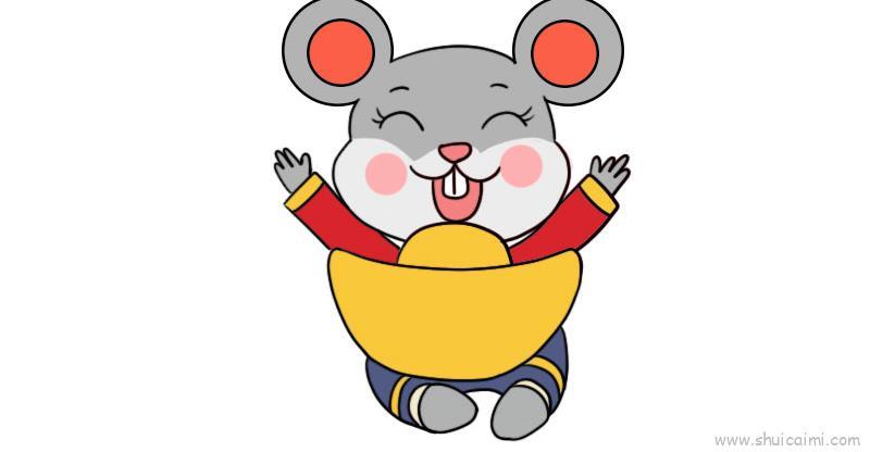 老鼠新年儿童画怎么画 老鼠新年简笔画步骤