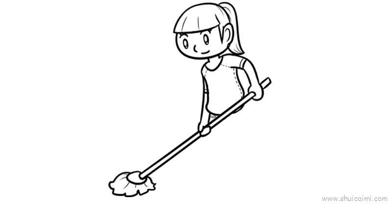 我帮妈妈做家务教程儿童画怎么画 我帮妈妈做家务教程简笔画简单