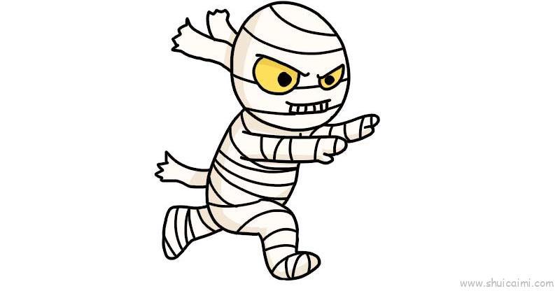 木乃伊儿童画怎么画 木乃伊简笔画简单