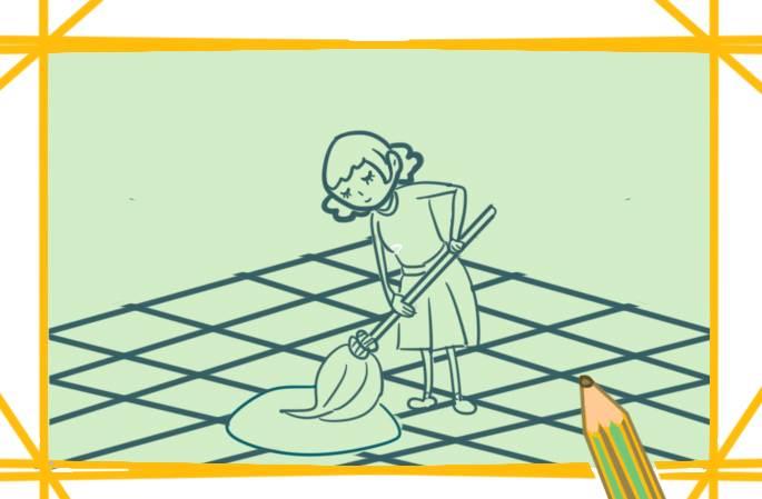 拖地简笔画 幼儿拖地简笔画
