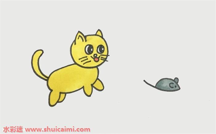 猫和老鼠怎么画 猫和老鼠简笔画简单彩色