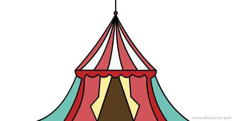 马戏团儿童画怎么画 马戏团简笔画画法