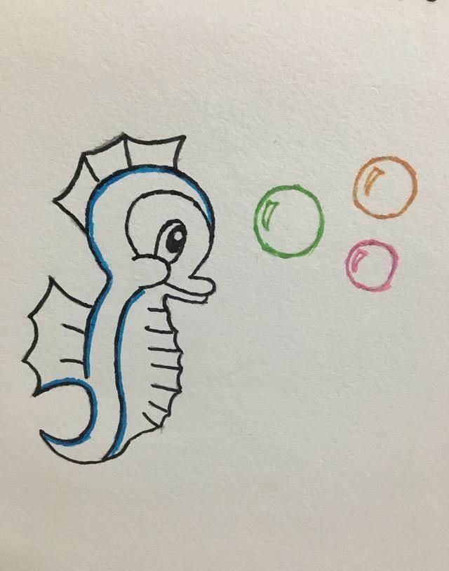 海马简笔画 海马简笔画儿童画