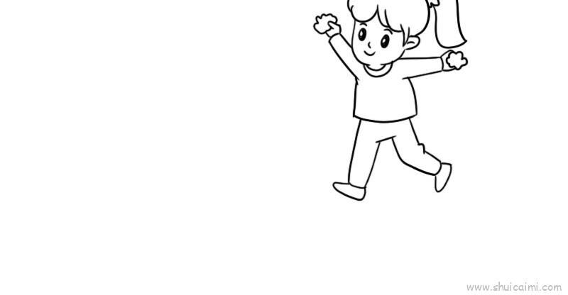 小朋友打雪仗儿童画怎么画 小朋友打雪仗简笔画步骤