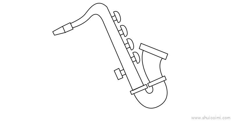 萨克斯儿童画怎么画 萨克斯简笔画好看