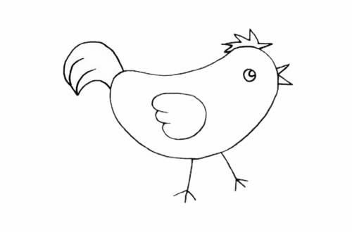 公鸡的简笔画