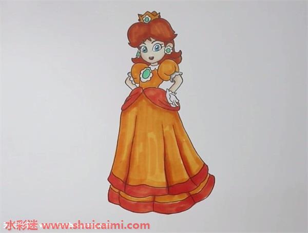 黛西公主怎么画 黛西公主简笔画图片大全彩色