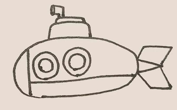 潜水艇简笔画 潜水艇简笔画儿童画
