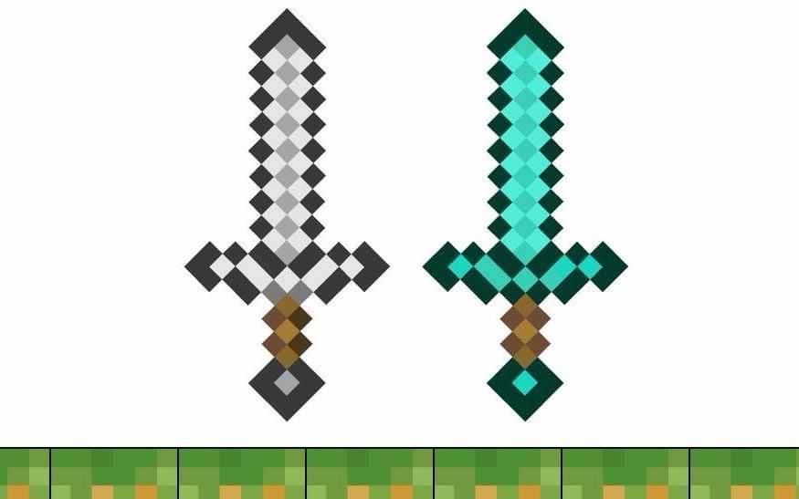 我的世界简笔画 我的世界简笔画武器人物僵尸