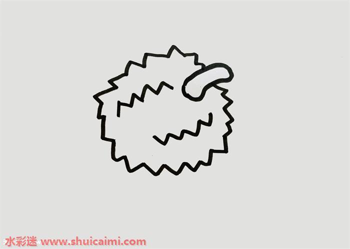 榴莲怎么画 榴莲简笔画简单好看彩色