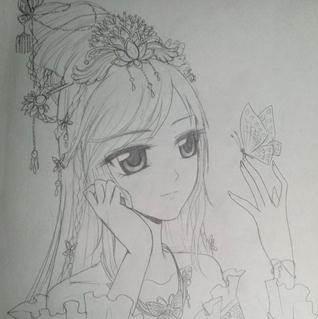 美女简笔画 美女简笔画图片大全简单