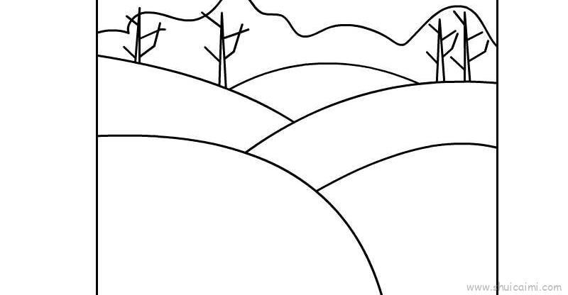 简单田园风景儿童简笔画画法教程