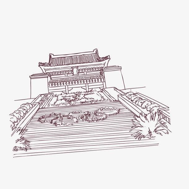 城隍庙的简笔画 城隍庙的简笔画现代