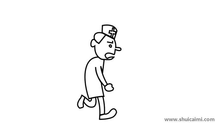 抢护病人简笔画怎么画 抢护病人简笔画图片