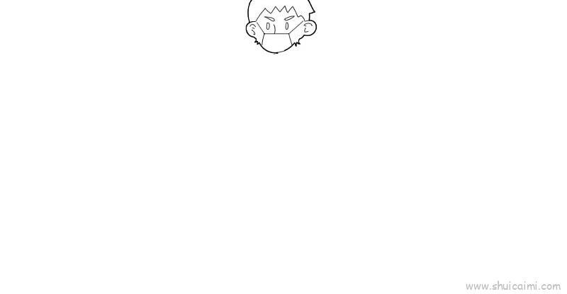 戴口罩人物儿童画怎么画 戴口罩人物简笔画步骤