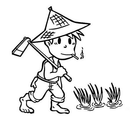 农民简笔画 农民简笔画耕地