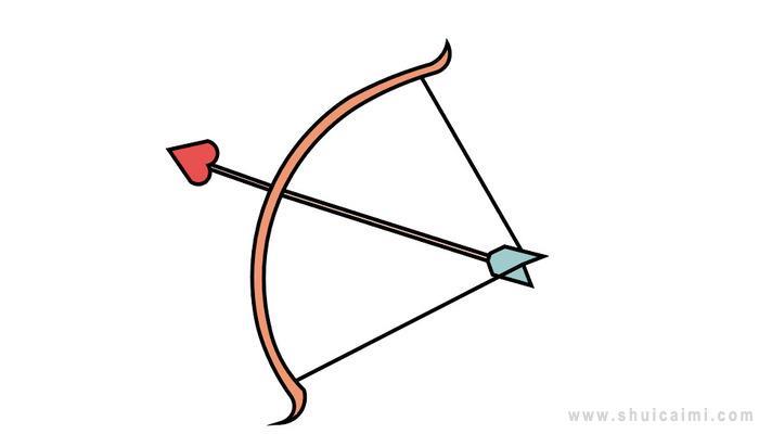 弓箭画报简笔画怎么画 弓箭画报简笔画步骤