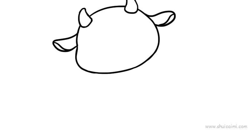 可爱小牛儿童画怎么画 可爱小牛简笔画简单