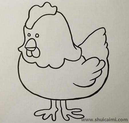老母鸡儿童简笔画