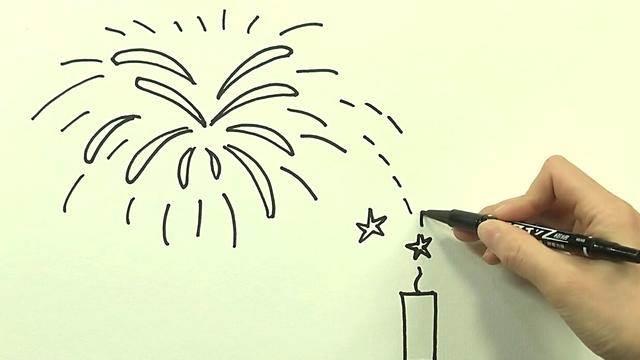 烟花简笔画图片大全 烟花简笔画图片大全可爱漂亮