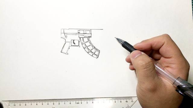 吃鸡枪简笔画图片大全 吃鸡枪简笔画图片大全可爱