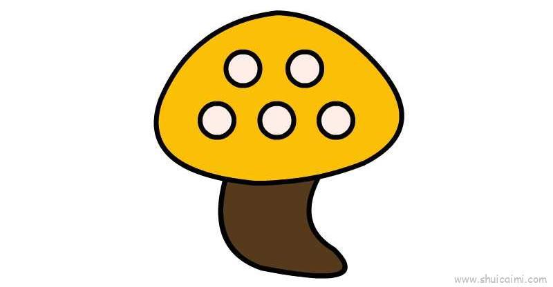 蘑菇儿童画怎么画 蘑菇简笔画顺序
