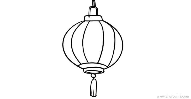 花灯儿童画怎么画 花灯简笔画顺序